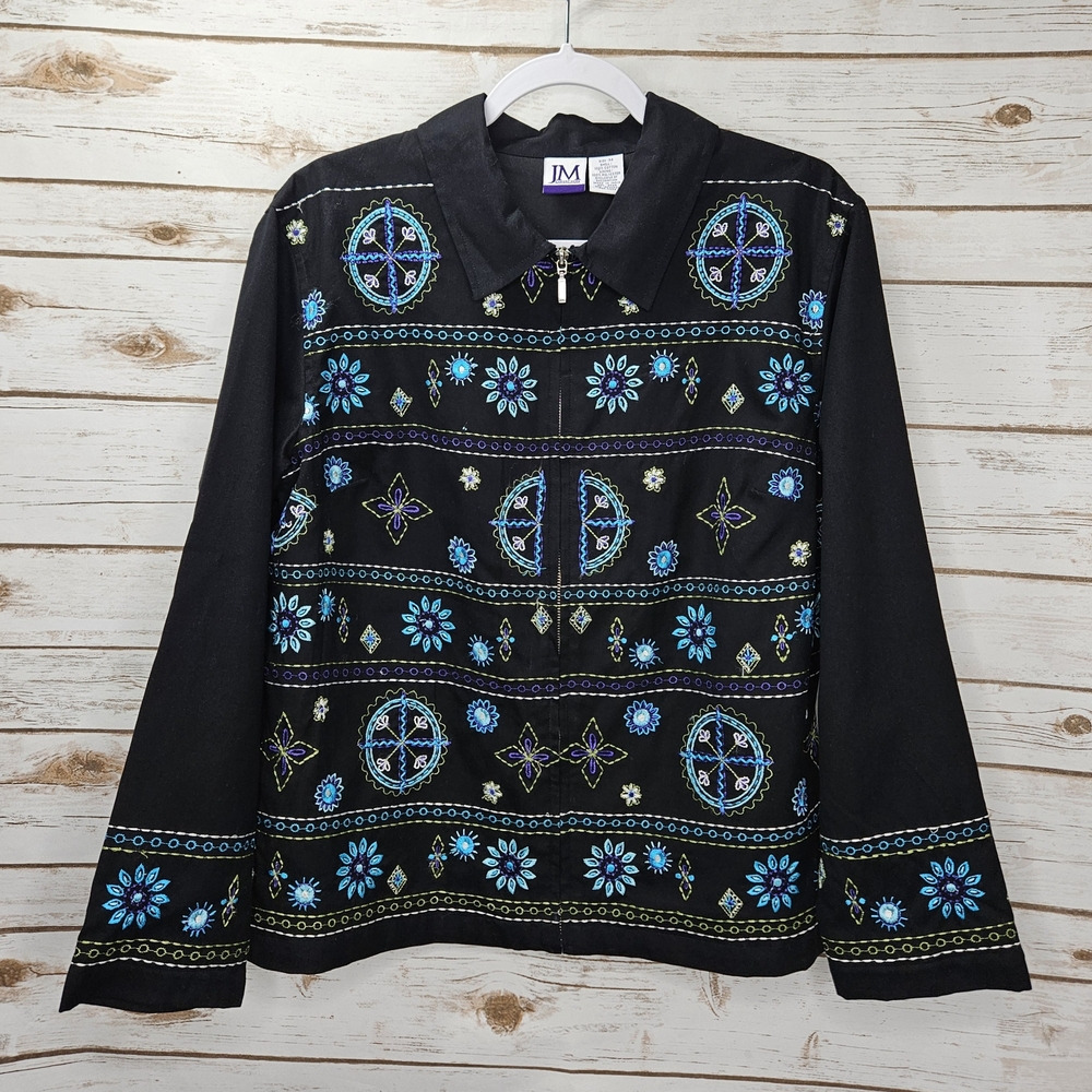 JM Collection Embroided Jacket Size Medium